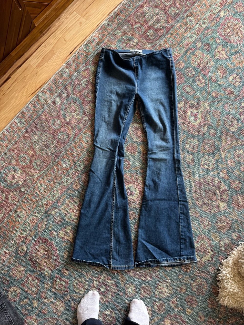 low rise flare free people jeans